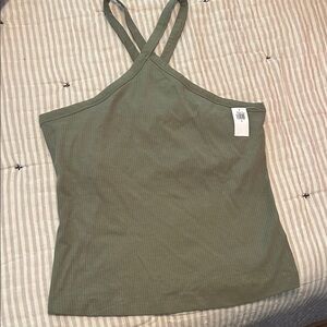 Olive Green Women's Halter Top